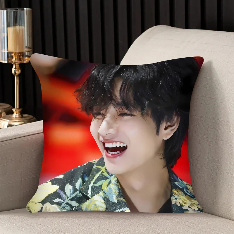 Dakimakura-Juste de coussin carrée, taie d'oreiller, décoration d'intérieur, k-kim tae hyungs, pour chambre, voiture, restaurant, chaise longue, 40x40