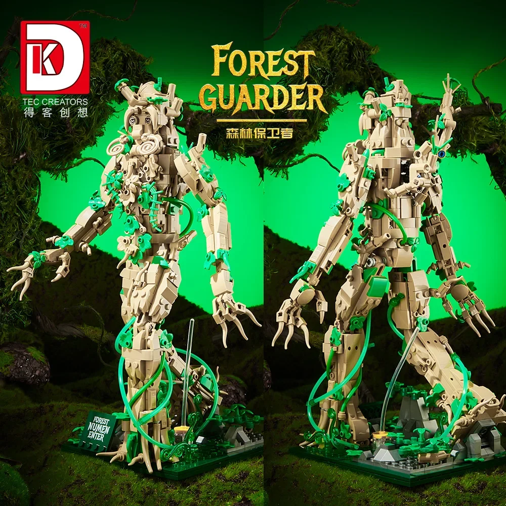 junt Mini Building Blocks MOC Tree Man Treebeard Magic World Lord Rings 3D Model DIY Bricks Figurka Zabawka na prezent świąteczny