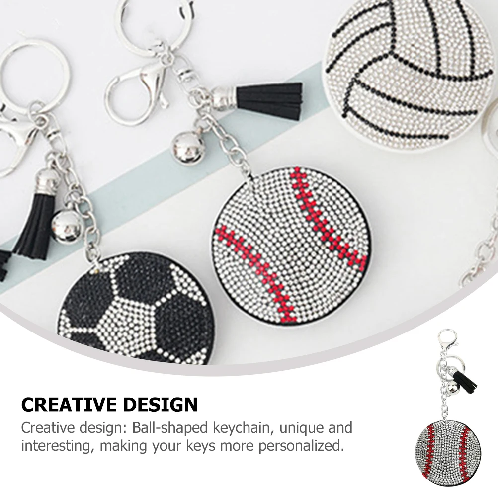

Sports Ball Keychain Pendant Decoration Mini Football Basketball for Backpack Party Gift Creative Keyrings Accessories Ornament