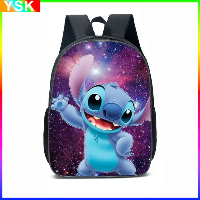 MINISO Disney Stitch podstawowy i gimnazjum tornistry dla uczniów chłopcy torba na Lunch dziewczyny Anime kreskówka tornister Mochila