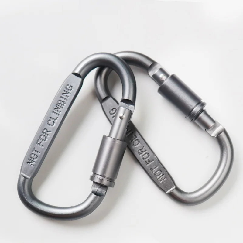 Outdoor Climbing Carabiner Clips Alluminum Alloy D-ring Buckle Spring Snap Clip Carabiner Keychain Camping Spring Snap EDC Tools
