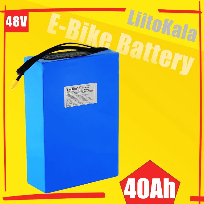 LiitoKala 18650 battery pack 48V40Ah 20Ah 30Ah 15Ah 24Ah 28Ah high power, suitable for electric bicycle lithium battery