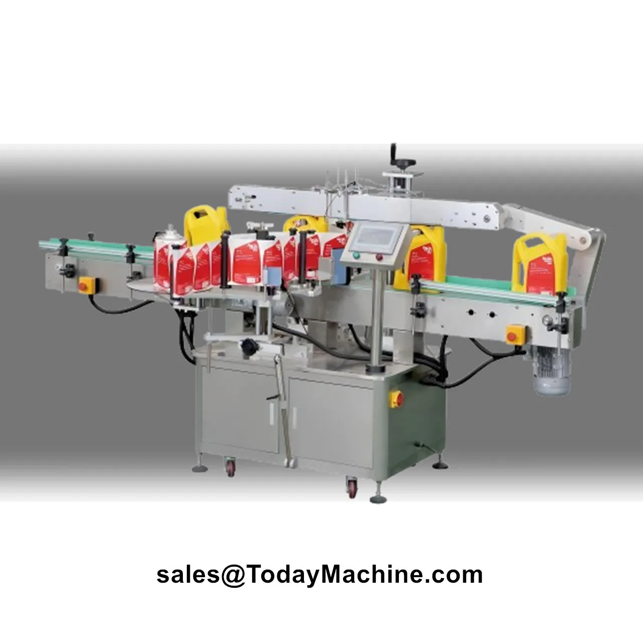 Automatic Square Plastic Bottle Adhesive Jar Double Sides Sticker Labeling Machine