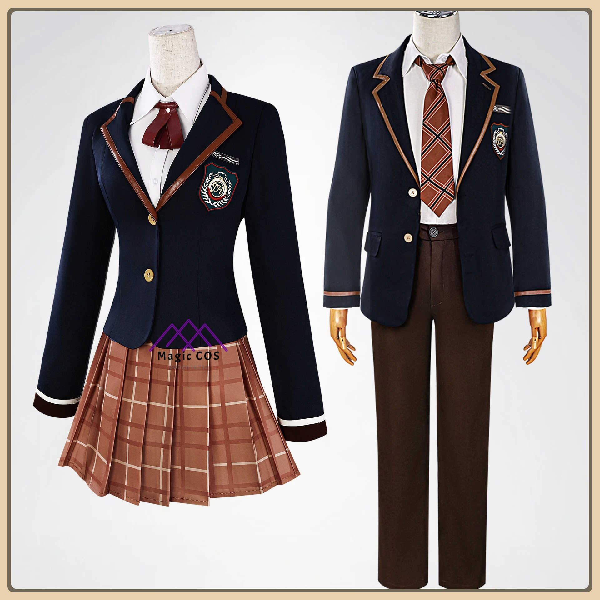 

Love and Deepspace Qi Yu & Qin Che & Li Shen Cosplay Costume School Uniform Style Full Set Anime Outfit for Men Comic Con Party