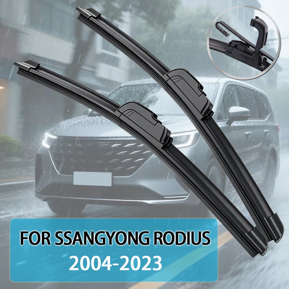 For Ssangyong Rodius (MK1 MK2) 2004-2023 Car Wiper Blade Front Wipers Fit U Hook Arm Windscreen Auto Wiper Blades