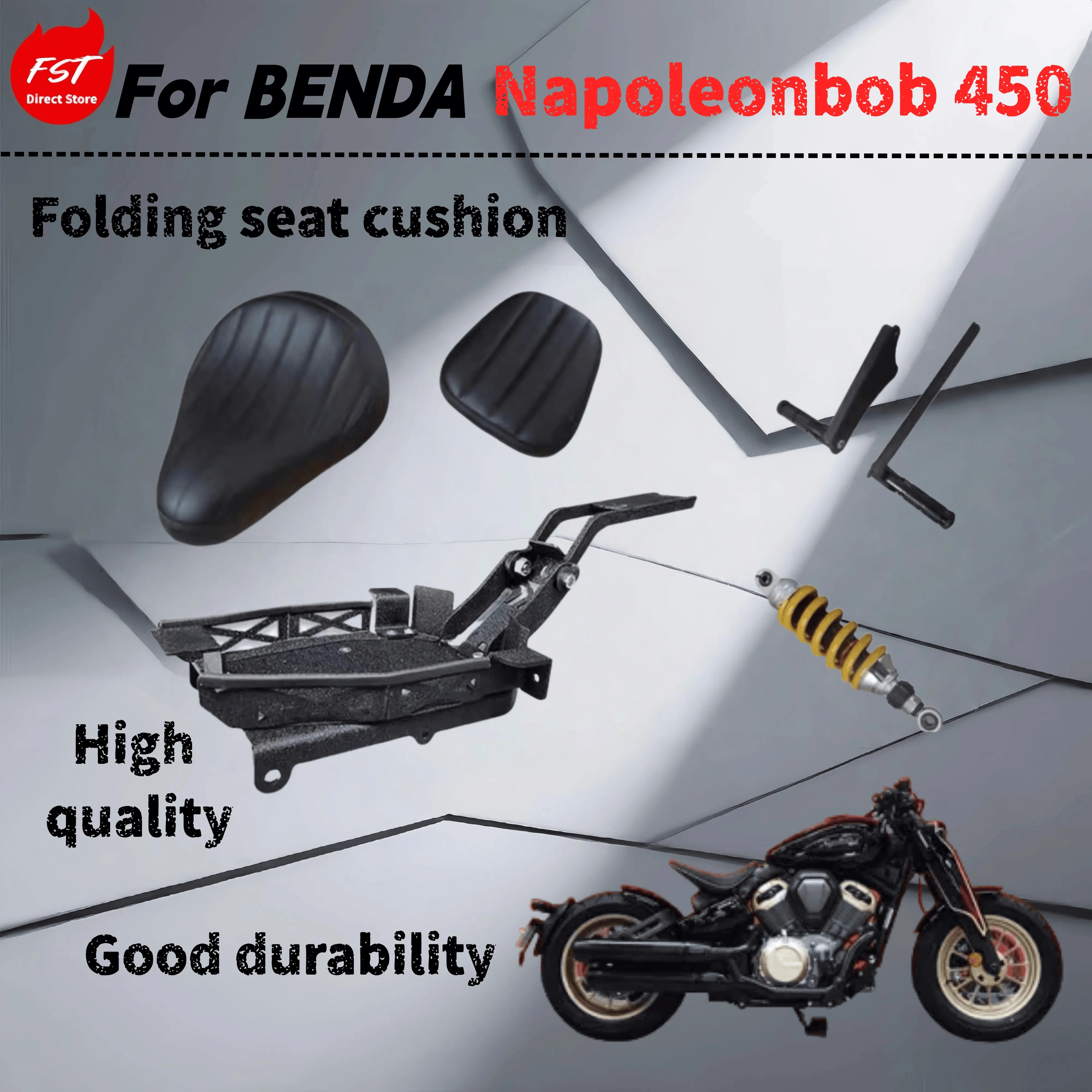 

For Benda Napoleonbob 450 retrofit retro folding seat cushion hidden double seat cushion non-destructive installation