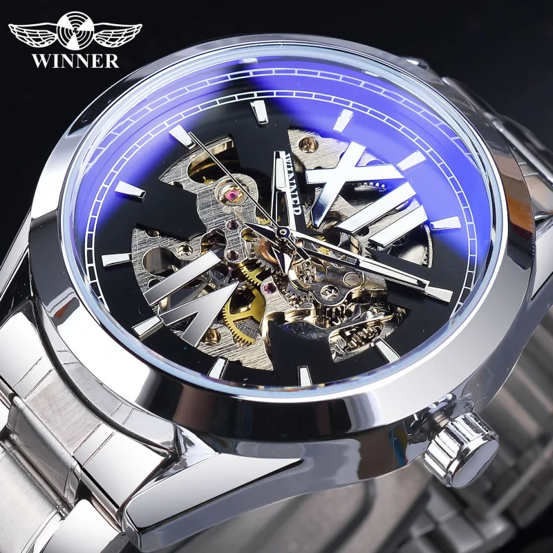 Montre mécanique étanche pour homme, style de course, creux, automatique, activité Newwinner, mode, livraison gratuite