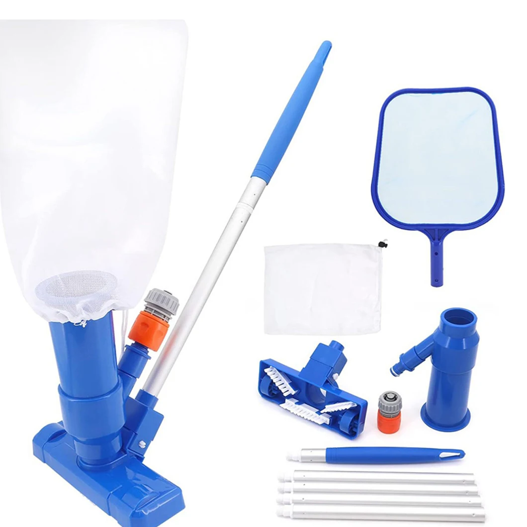 ชุดทำความสะอาดสระว่ายน้ำ ไม่ต้องใช้ไฟฟ้า ใช้แรงดันน้ำจากสายยางในสวนเพื่อสูบดูด (สามารถใช้กับเสาแบบยืดหดได้)