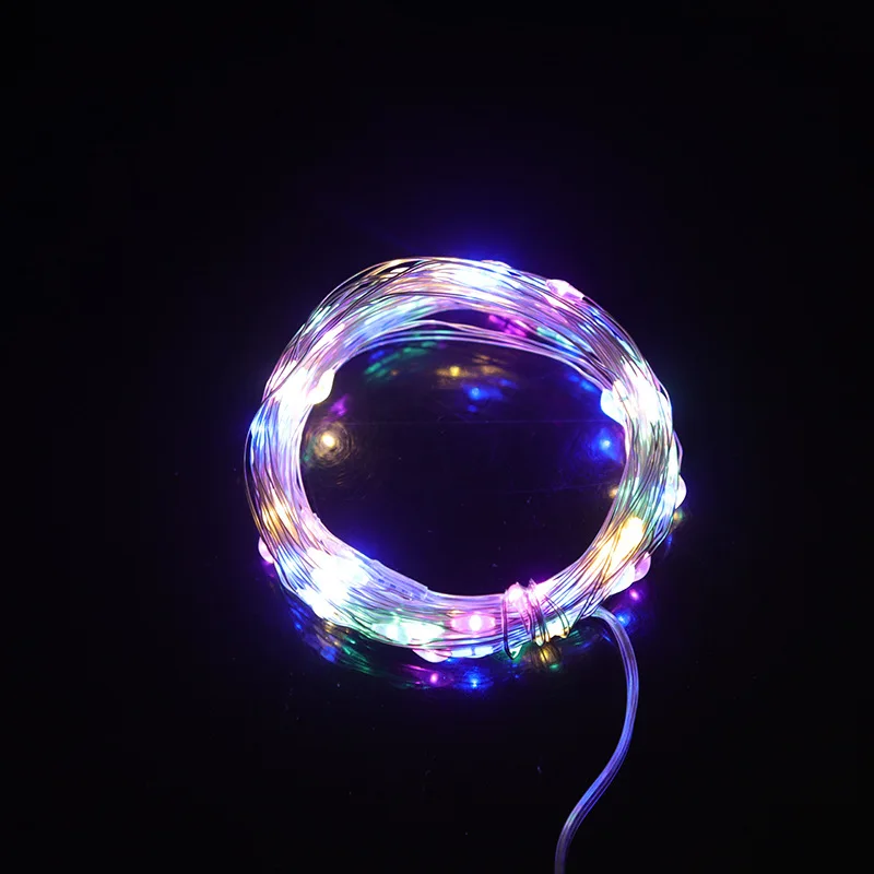 Led Lichtslinger Accu-Aangedreven Splinter Draad Fairy Slinger Licht Vakantie Decoratie Kerst Decoratie Lamp Kleur Lampen