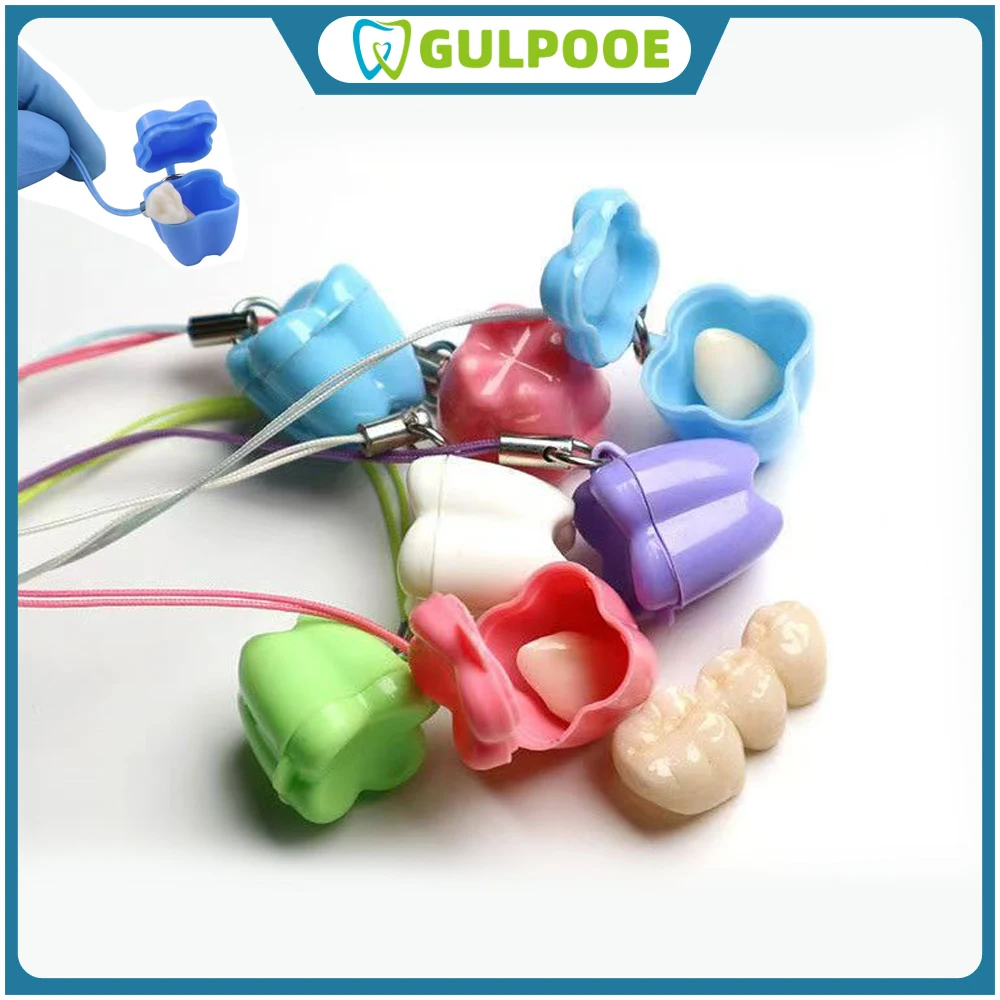 

GULPOOE, 1 шт., коробка для детских лиственных зубов, мини-коробка для хранения детских зубов, коробка для молочных зубов, детская красочная коробка для экономии стоматологии