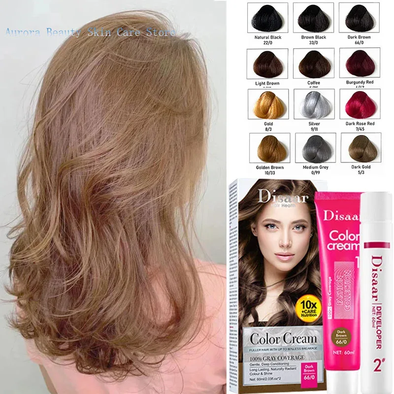 Natural Plant Conditioning Hair Dye Fast Dye Coloring Products Long-Lasting Hair Color Shampoo Colored Fashion Hair Care Cream