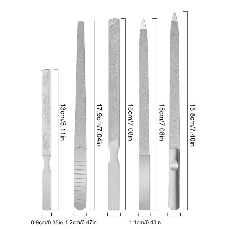 Lime à ongles professionnelle en acier inoxydable, bloc de polissage, ponçage pour lime à ongles, fournitures de manucure, dissolvant de Gel, outil pour cuticules
