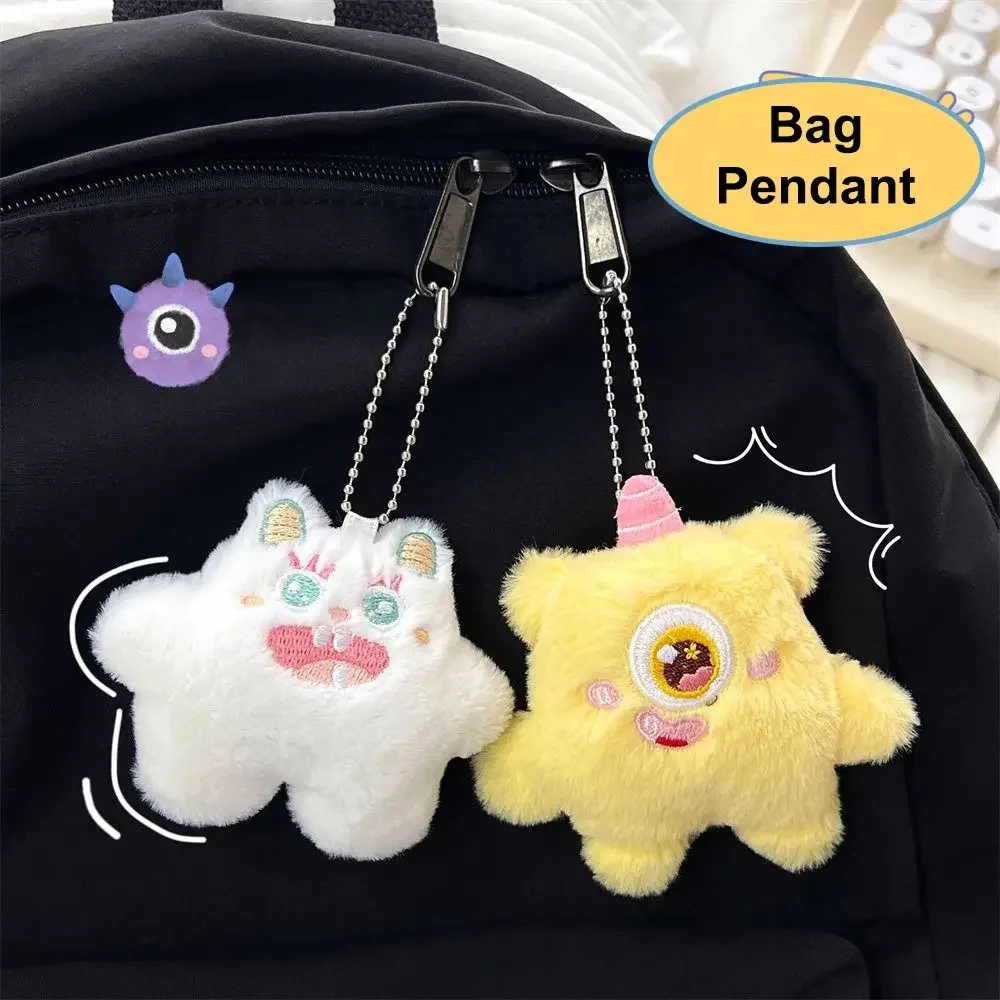 Modny pluszowy wisiorek do torebki z motywem śnieżnego potwora, kreatywny breloczek do kluczy z wypchonym śnieżnym potworem, miękki i uroczy wisiorek do torebki.