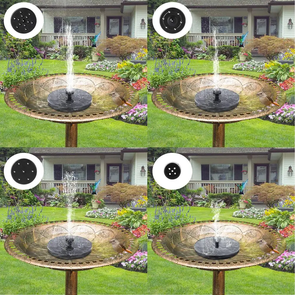 T22C Solar Bird Bath Fountain Pump, Upgrade 3.5W Solar Fountain with Nozzle, Free Standing Floating Solar Powered