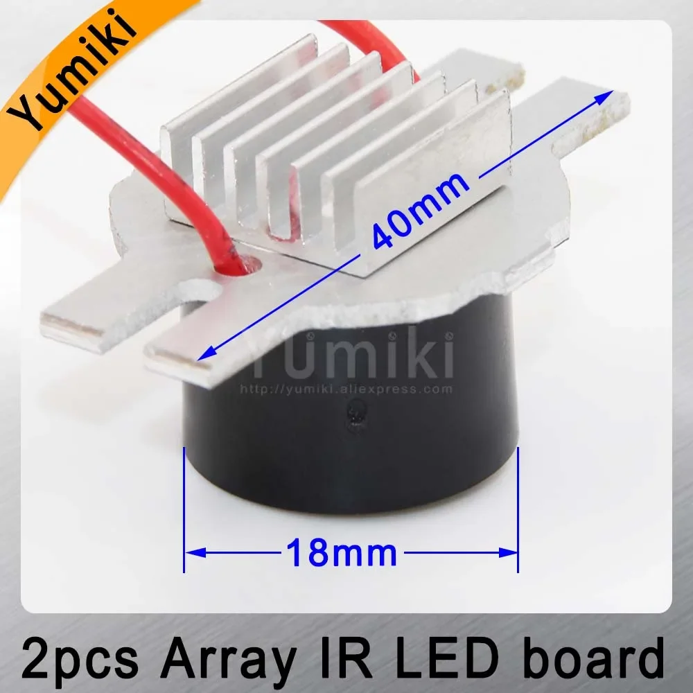 Yumiki infrared light 2Array IR LED board for Surveillance camera night vision diameter CCTV Accessories 30/45/60/90degree