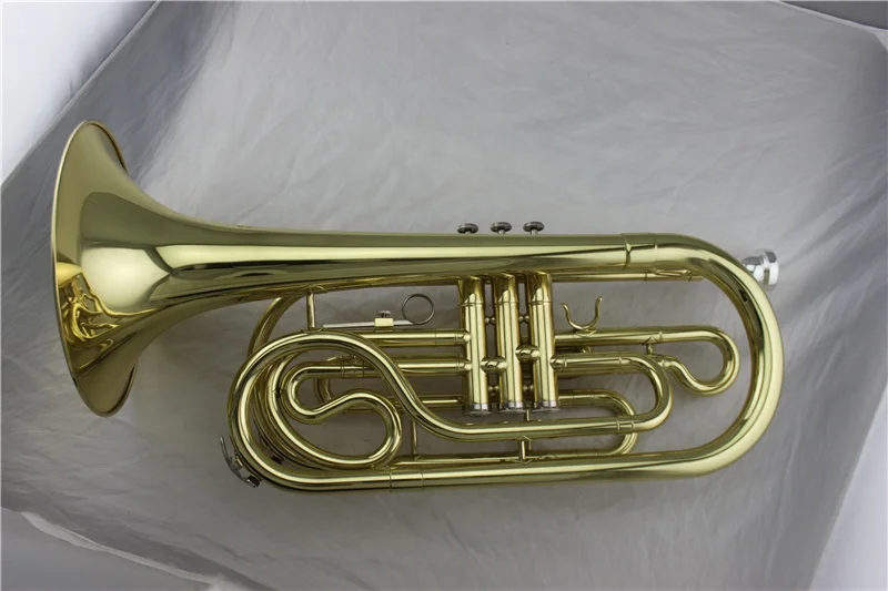 Popular Grade Gold Lacquer Marching Trombone Tone Bb