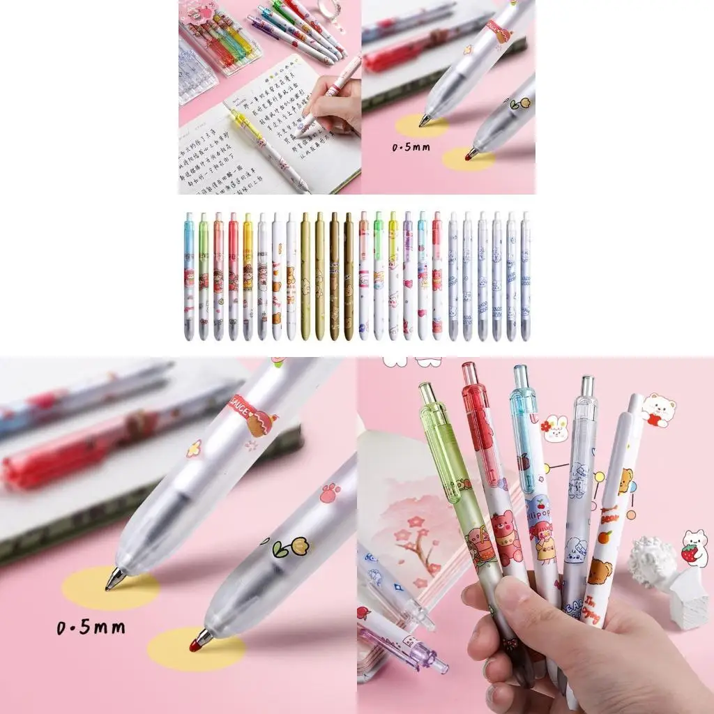 

M5TB 6x милый для креативного цвета выдвижной гель-ручка черная гель-ручка средняя точка быстро сухнет для учеников детской Offi