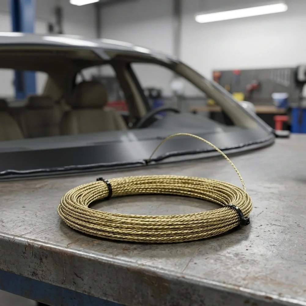 Glass Removal Wire Windshield Cut Line Tool Wire Rope From High Hardness Steel For During Repetitive For Auto Glass Tasks