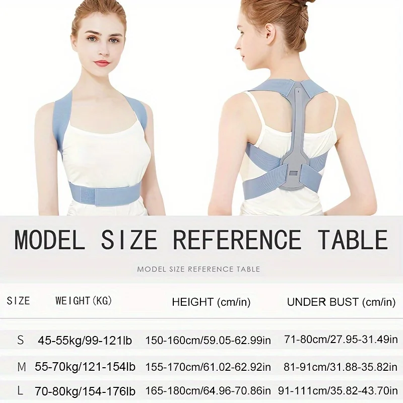 Back Support Posture Corrector: Shoulder Straightener Belt Adjustable Lumbar Spine Correction Belt