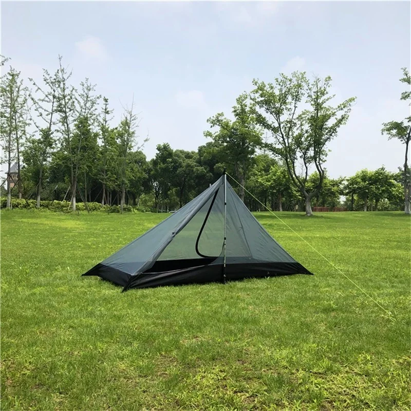 Tenda da campeggio ultraleggera singola persona tenda a rete esterna a doppio strato separata una stanza una sala 4 stagioni tenda per viaggi in spiaggia