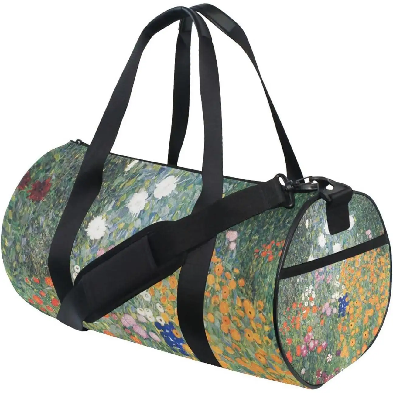 

Сумка-дафл с импрессионистским цветочным принтом, большая вместимость, регулируемый ремень, для путешествий, спортзала, модная сумка для любителей искусства