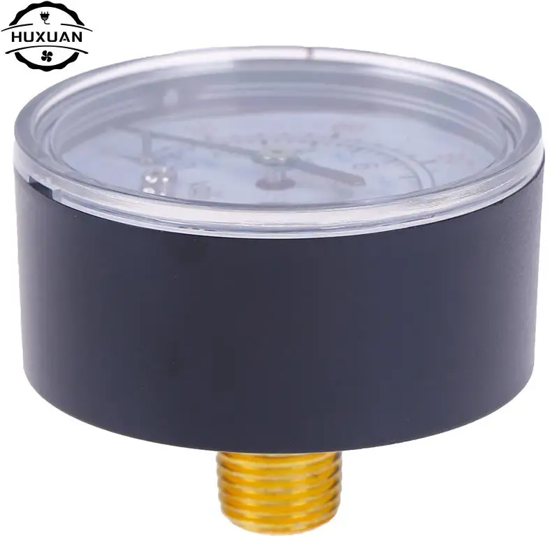 New Plastic Shell Bar Air Pressure Gauge 13mm 1/4 Bsp Thread 0 ~ 180 PSI 0 ~ 12Bar Double Scale For Air Compressor