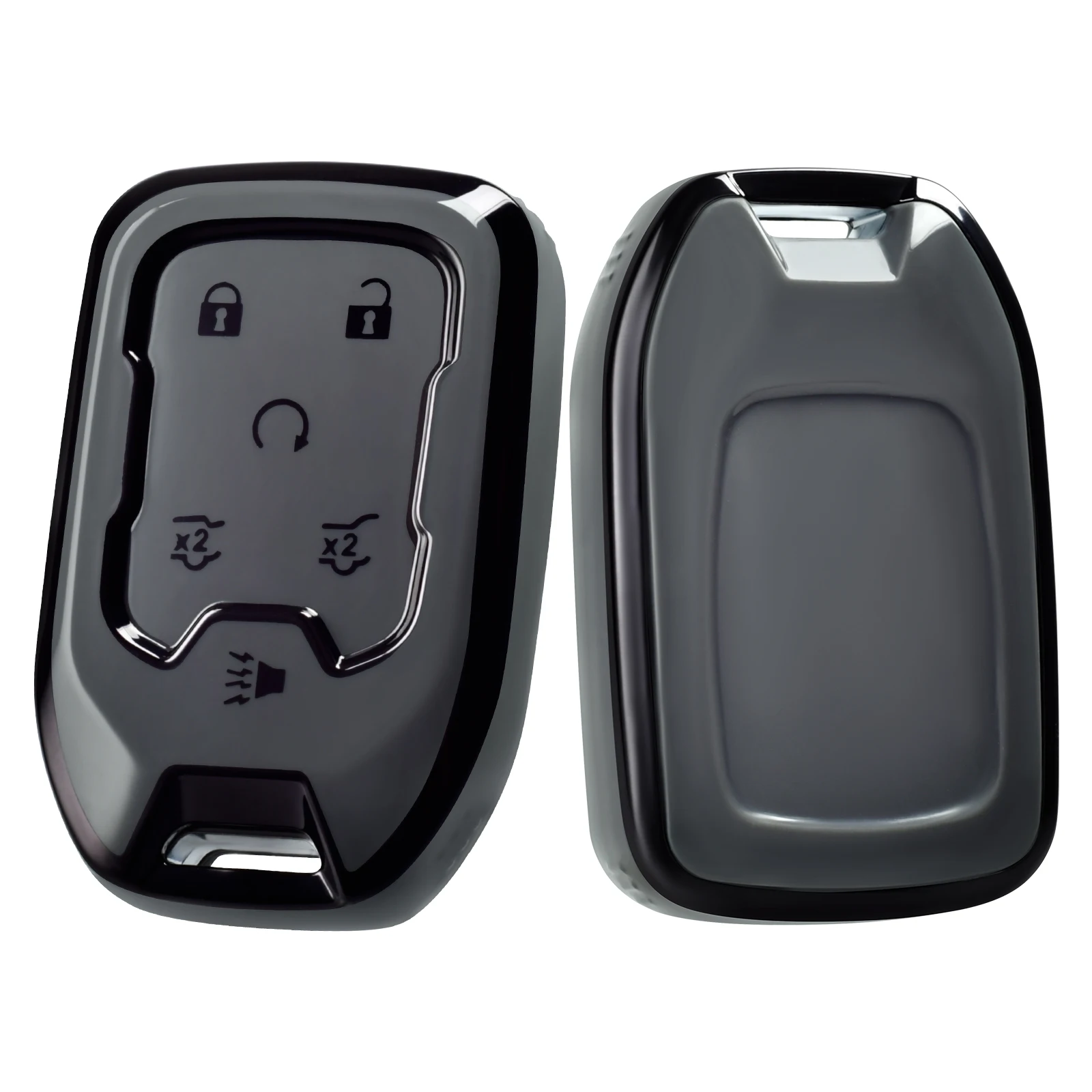 Para GMC Key Fob Cover, funda protectora suave para llave de TPU compatible con GMC Chevy Chevrolet Suburban Tahoe Acadia Terrain Yukon XL Smart Key Fob