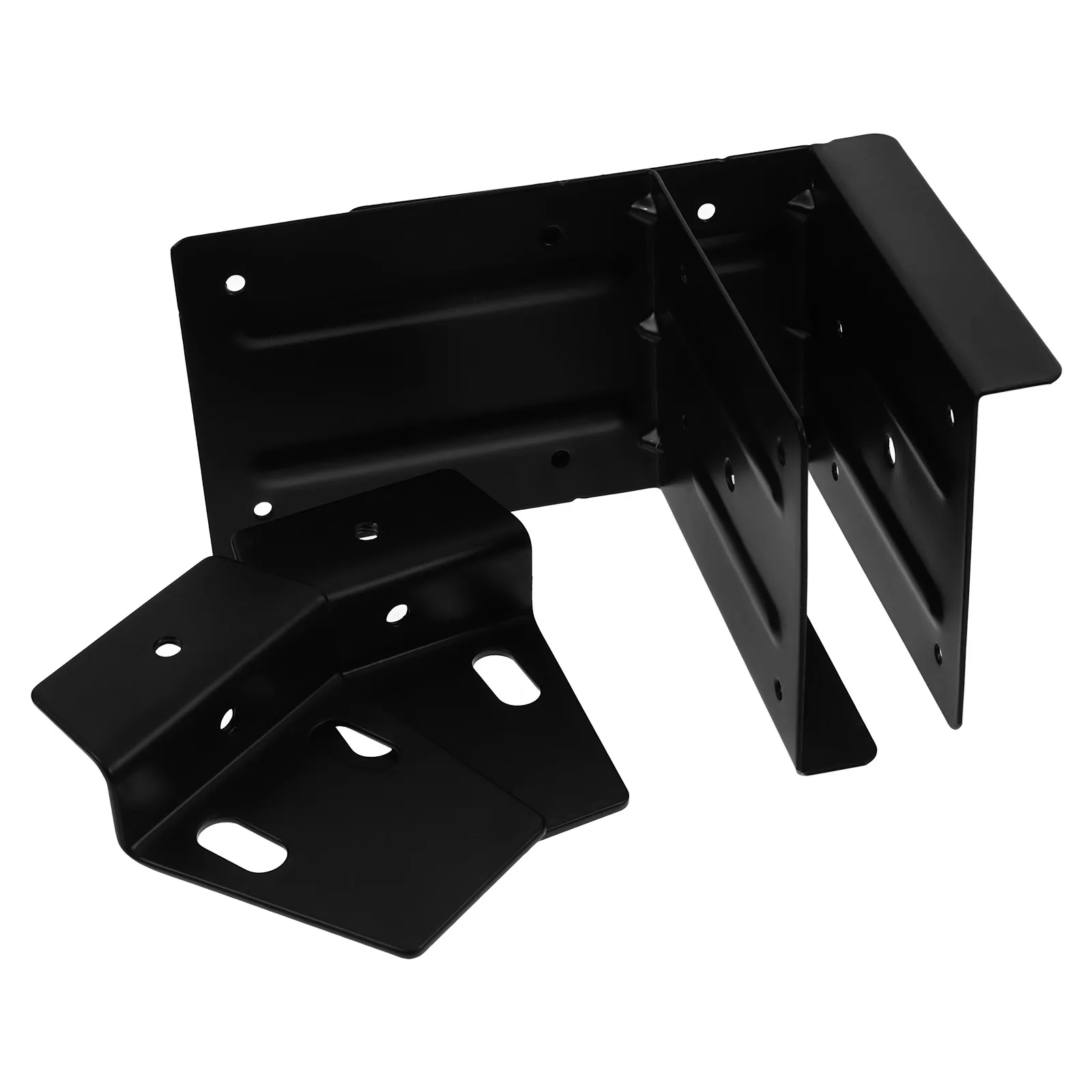 

1 set 1 Set Heavy Duty Wall Shelf Brackets Durable Iron Angle Shelf Support 90 Degree Black Matte Finish Scratch Resistant