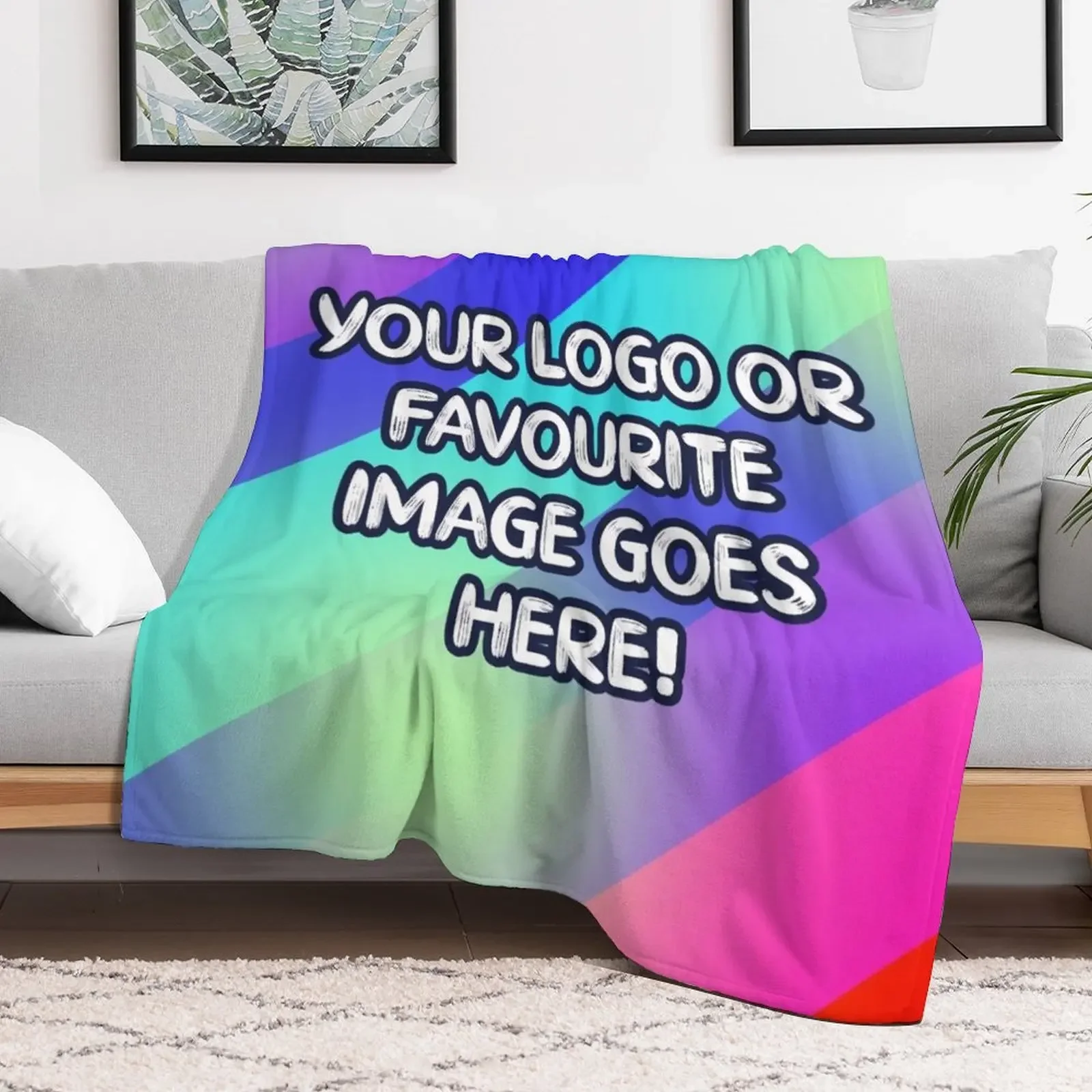 Request your own custom images (Read Description) texts, logos, designs, memes, photos, posters Custom Throw Blanket