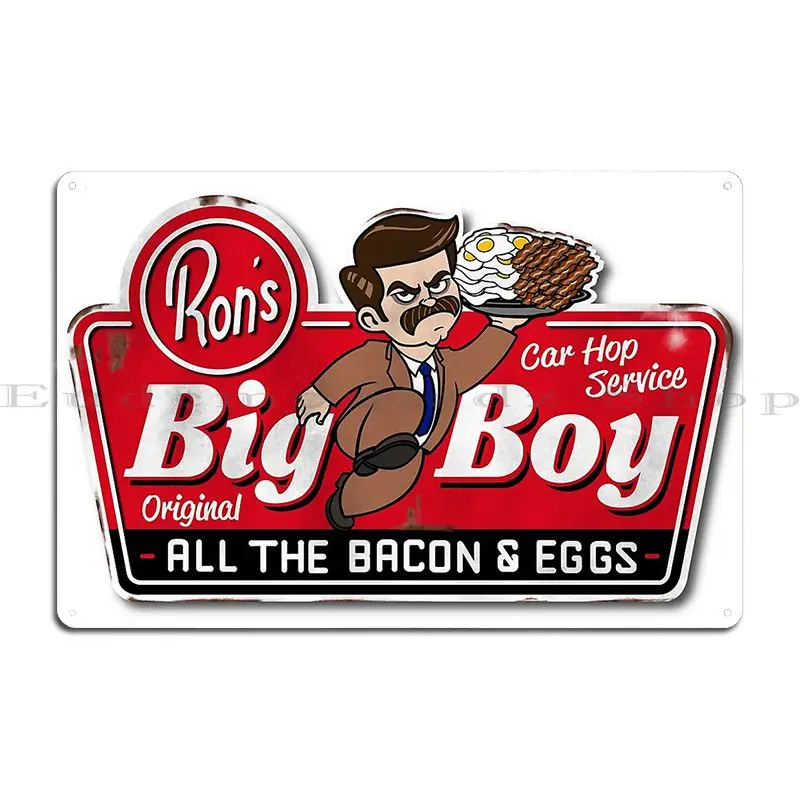 Ron S Big Boy Metal Plaque Poster Poster Designer Club Garage Create Tin Sign Poster