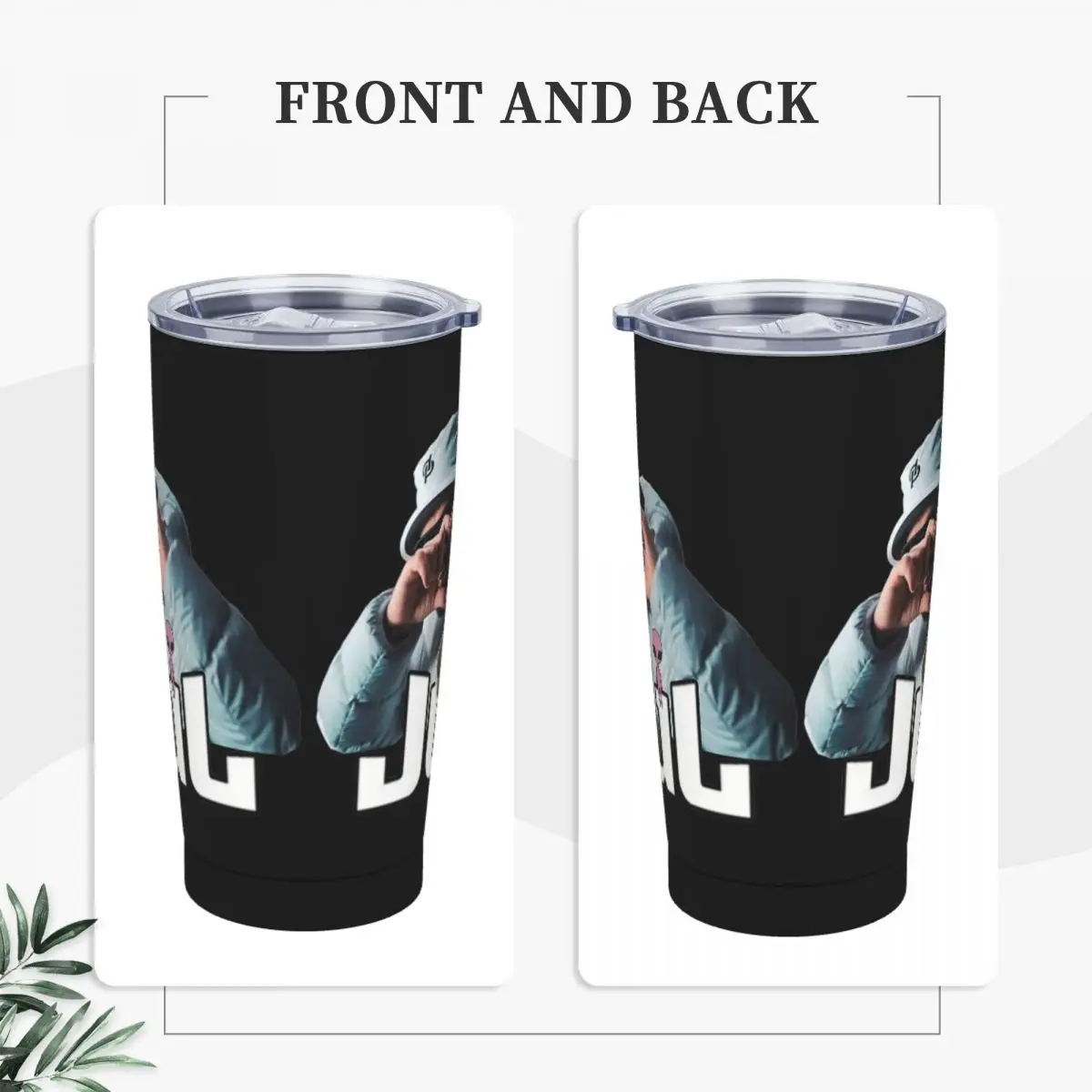 JUL Rapper Heart Insulated Tumbler with Straws Lid Hip Hop Stainless Steel Coffee Mugs Office Home Car Bottle Cups 20oz