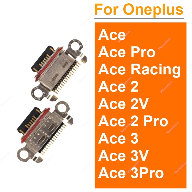 2PCS For Oneplus Ace Pro Racing Ace 2 2V 3 3V Pro USB Charging Dock Micro Usb Charger Port Module Connector Jack Spare Parts