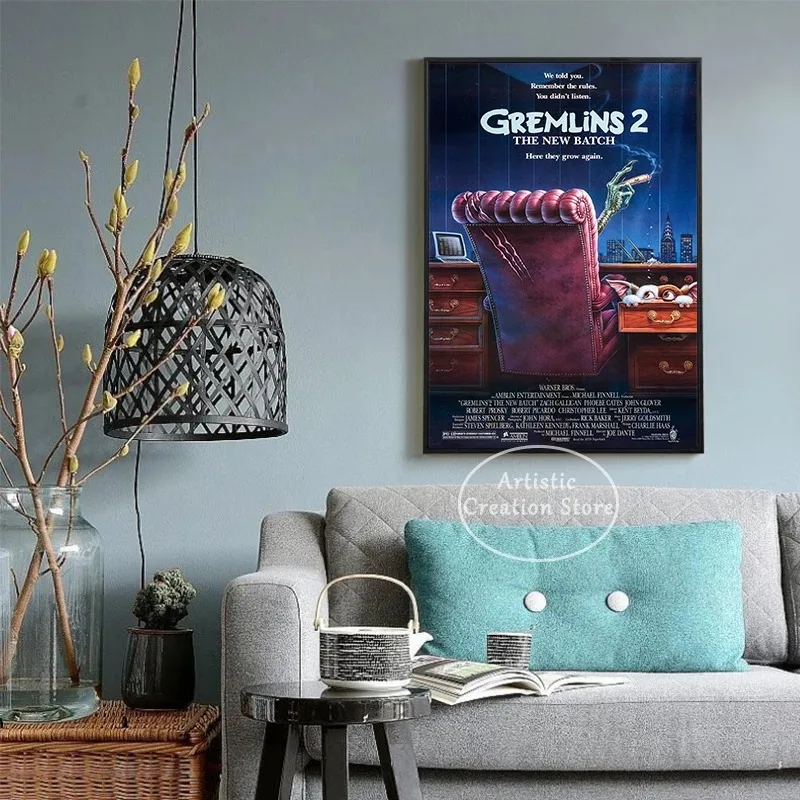 Classic Movie Gremlins Poster Art Canvas Painting Pictures and HD Prints Pictures for Modern Bar Cinema Bedroom Wall Home Decor