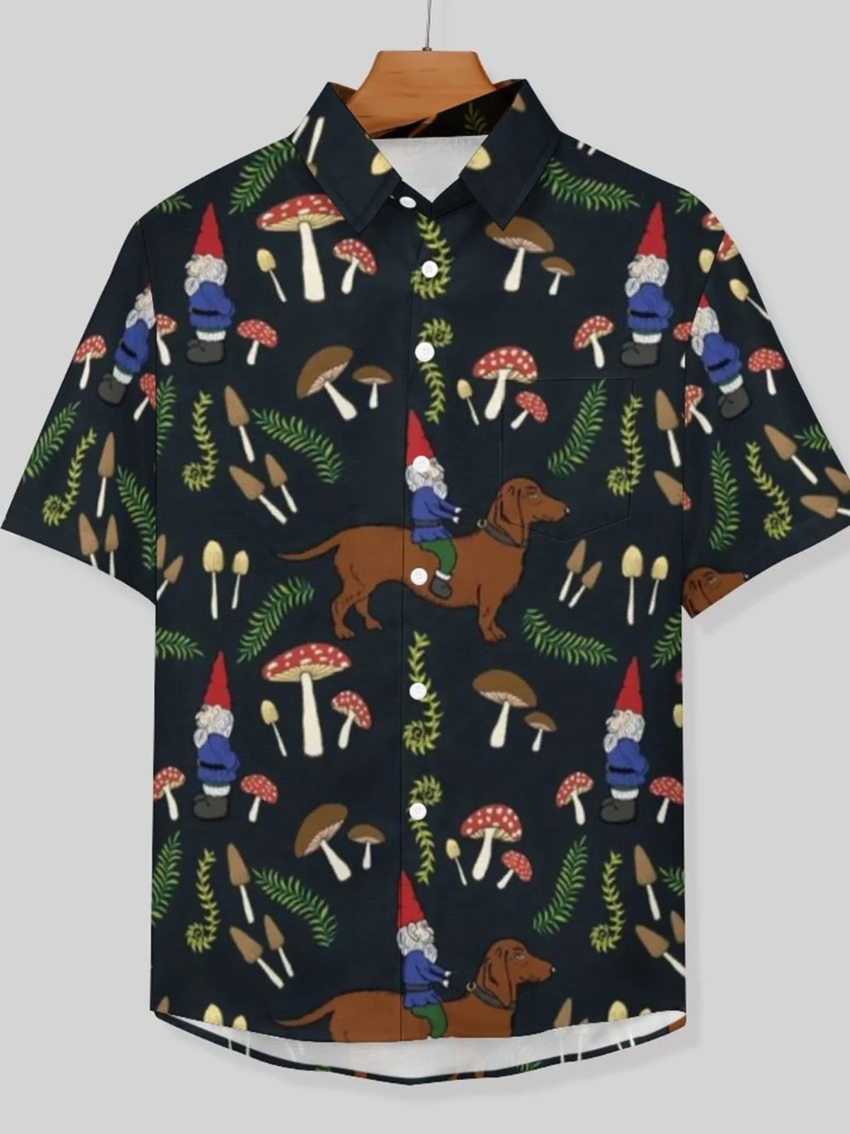 

ort Sve Printed irt Lapel Button up Floral Design Slim Fit Youthful Sle Summer Faion Casual irt for Men