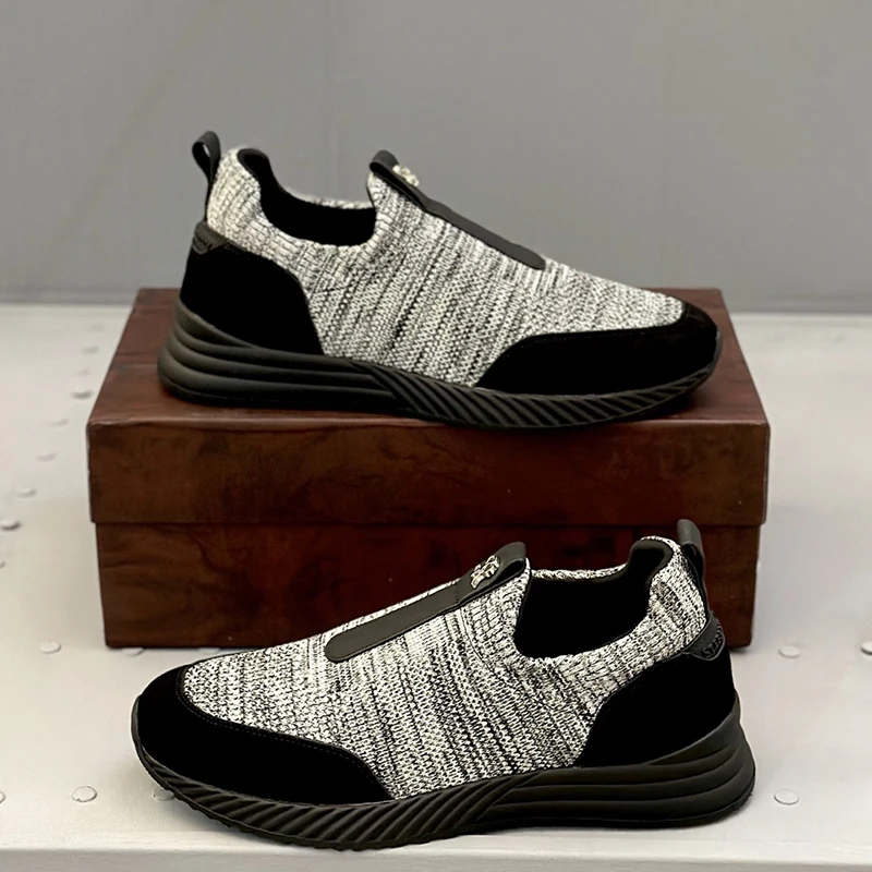 New Spring/Summer 2025 knitted sportswear casual soft and breathable daily commuting comfortable men's shoes