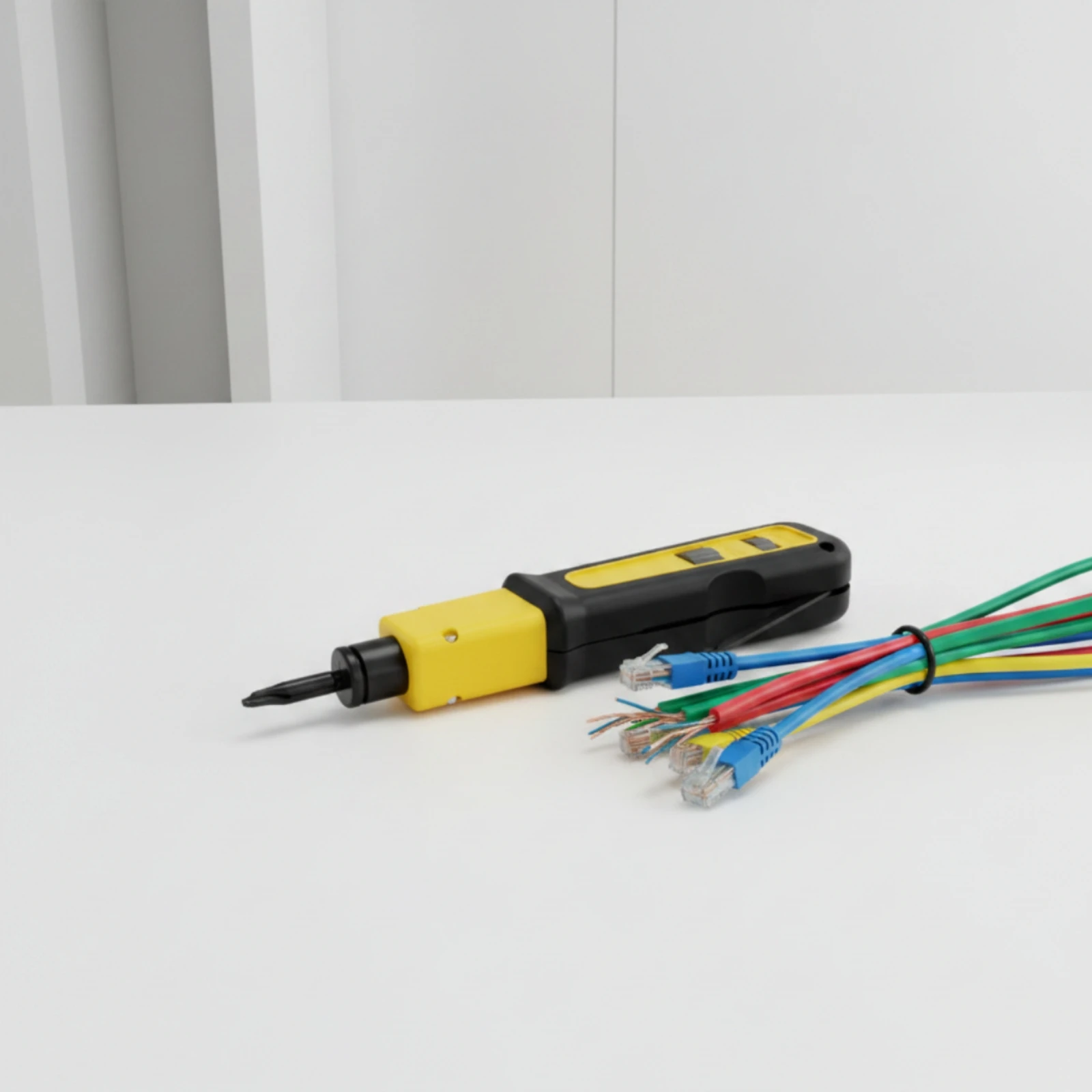 110-Type Punch-down Tool Multifunctional Network Punch-down Tool with Replaceable Blade Compact
