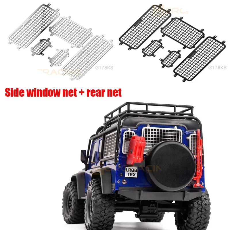 

TRX4M Side Window Net + Rear Net for 1/18 RC Crawler Car Traxxas TRX4 Defender Bronco AXIAL SCX10 RC4WD D90 RD110 Upgrade Parts