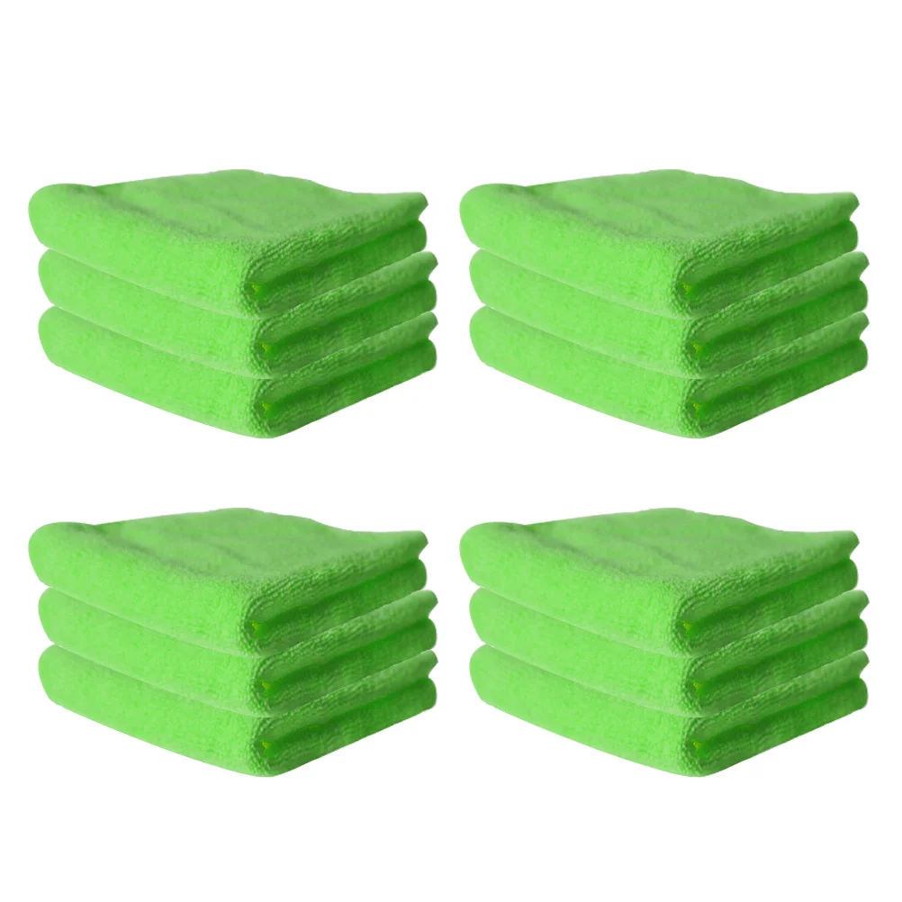 

12Pcs Microfiber Dish Towel Strong Decontamination Non-Stick Cleaning Kitchen Window Door Furniture Easy Care Washable