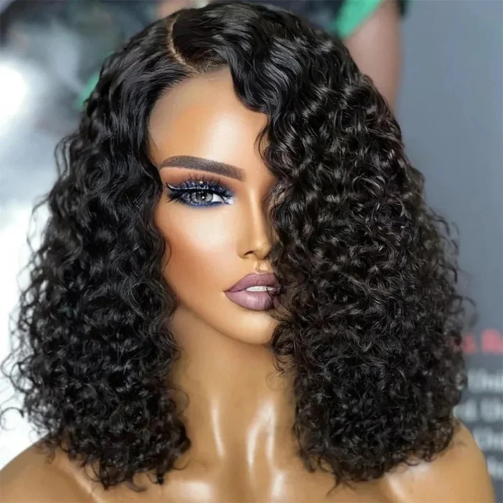 

HD Brazilian Short Bob 13x4 Deep Wave Lace Front Wig Human Hair 13x6 Lace Frontal Loose Curly 4x4 5x5 Glueless Closure Wig 230%