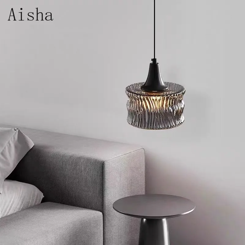 Minimalist  Led E27 Glass Chandelier Lustre Dining Room Bedroom Hanghing Home Decor Bar Loft Pendant Fixtures Kitchen Lamp