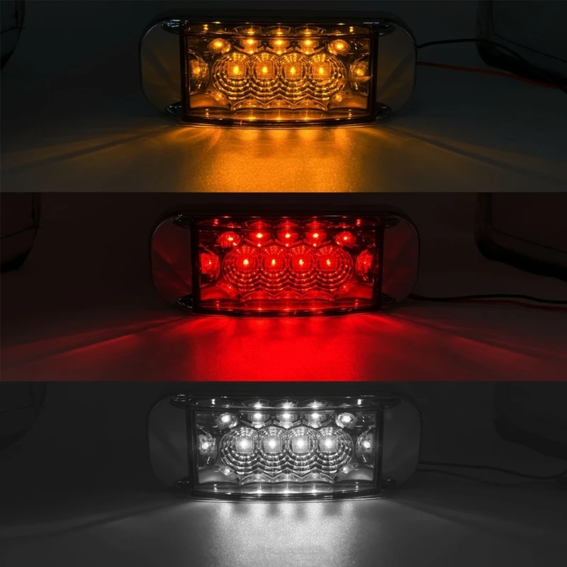 2024 New 16 LED Truck Side Lights Energy saving 16 LED Truck Trailer Side Light ABS+PC Suitable for Various Road Conditions