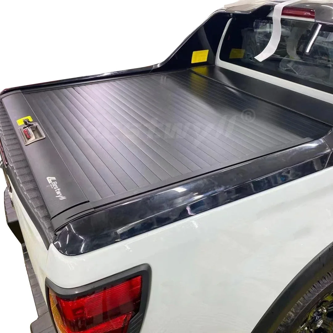 

Cubierta Para Cama De Truck Pickup Aluminum Retractable Tonneau Manual Roller Lid Bed Cover for Hilux Rocco F04