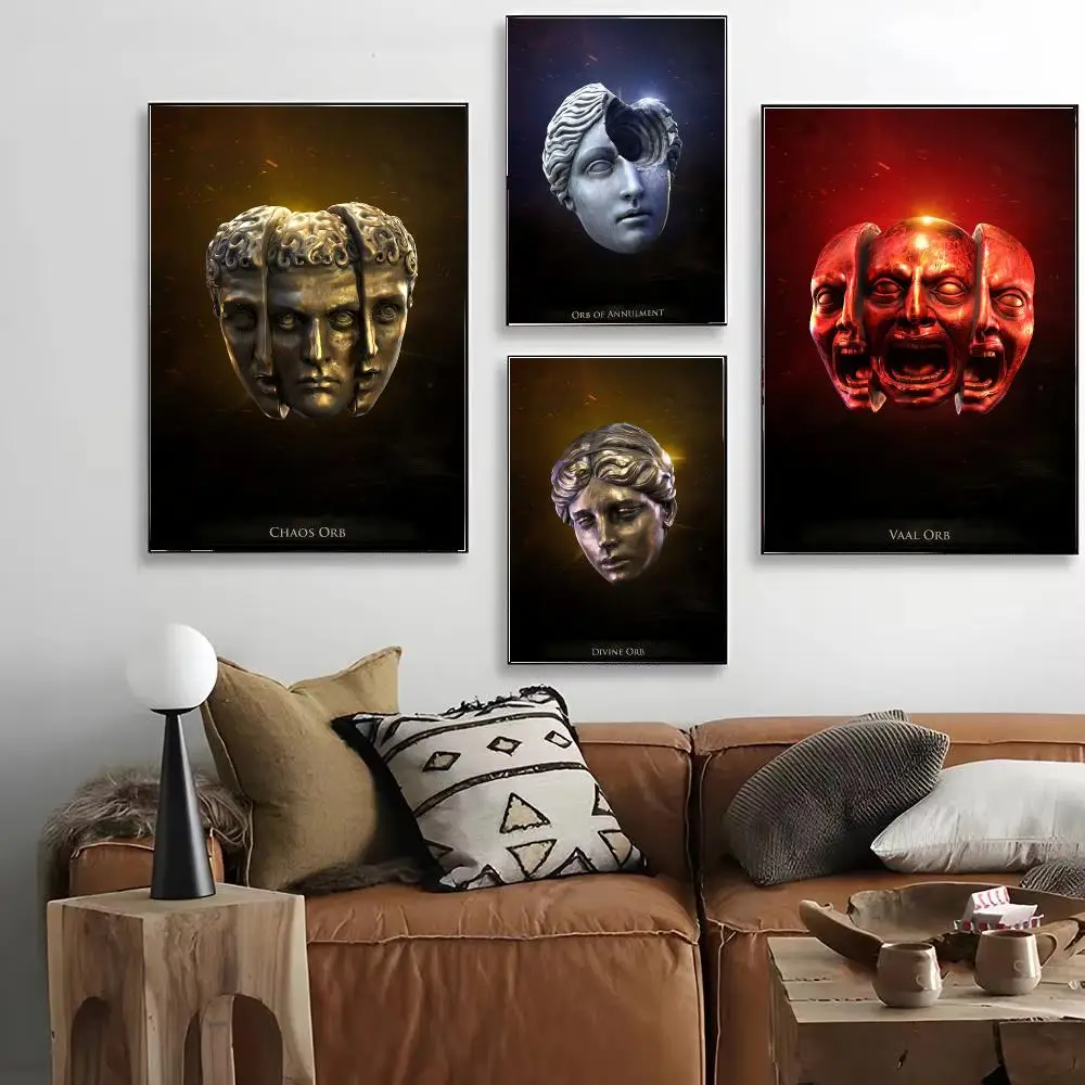 Game P-Path of Exile 2 dark Poster HD Decorative Wall Art for Living Room Bedroom Café Stylish Home Décor Gift