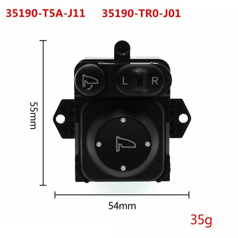 OB-96190-T5A-J11 Przycisk przełącznika lusterek wstecznych do Hondy Accord CRV, części do regulacji lusterek