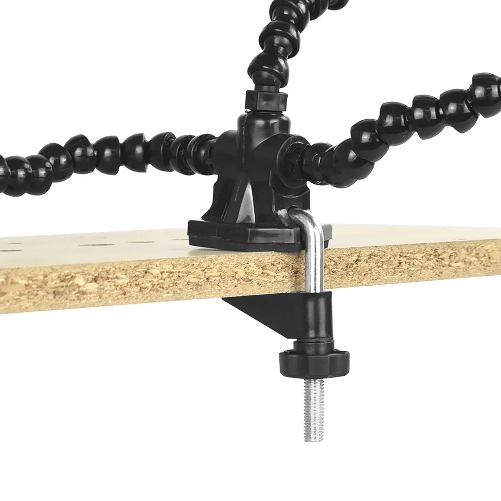 ชุดขาตั้งช่วยบัดกรี 1 ชุด คุณภาพสูง ผลิตจากพลาสติก 4 แขนยืดหยุ่น ปรับระดับได้ ใช้สำหรับงานเชื่อม โต๊ะเชื่อม ช่วยงานบัดกรี สถานีบัดกรี