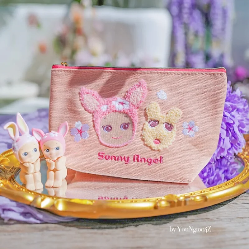 

2025 New Sonny Angel Cherry Blossom Series Collection High Beauty Cute Portable Multi Functional Storage Handbag Makeup Bag Gift
