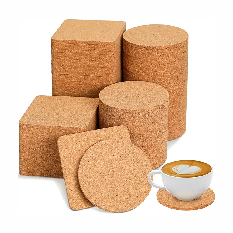 Tisch-Kork-Untersetzer, Untersetzer für Kaffee, Boden für Trinkbecher, ästhetische Untersetzer für Getränke, Tassenuntersetzer