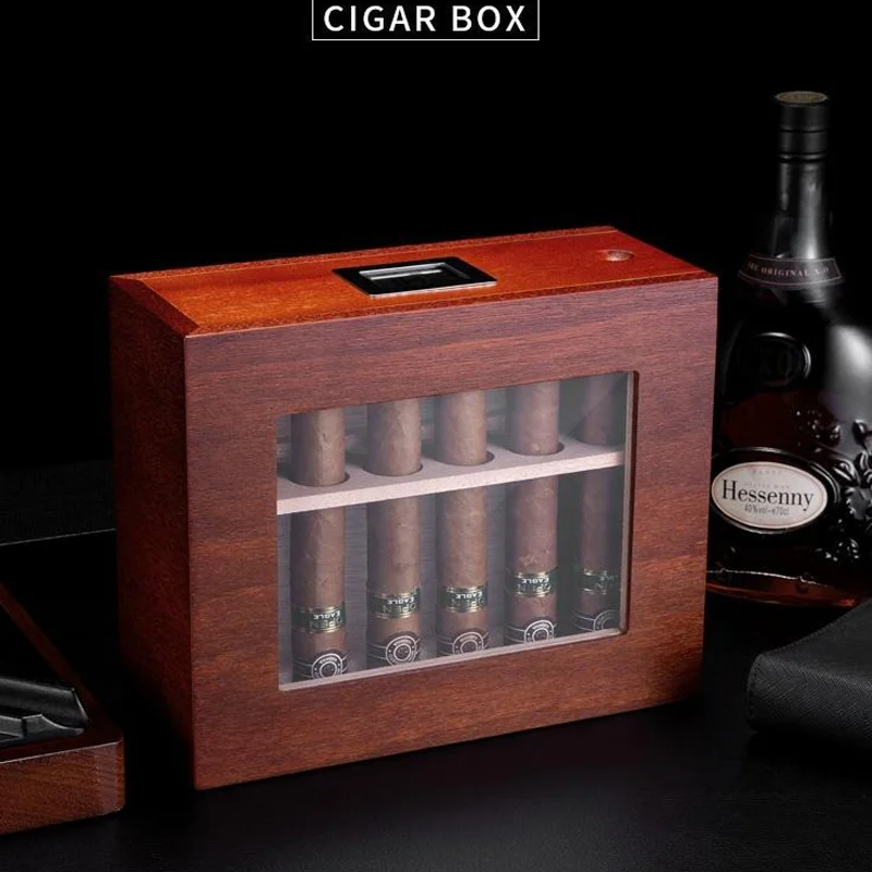 Professional Cigar Humidor Humidifier Accessories for Cigars Accesories Cases Cigar Travel Humidors Box Portable Cedar Lighters