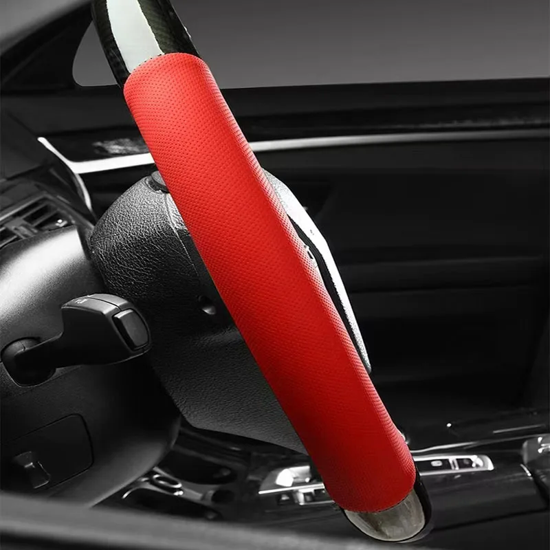 Carbon Fiber Leather Car Steering Wheel Cover Anti Slip and Breathable Car Handlebar Cover Four Season Universal Car Accessories image 4