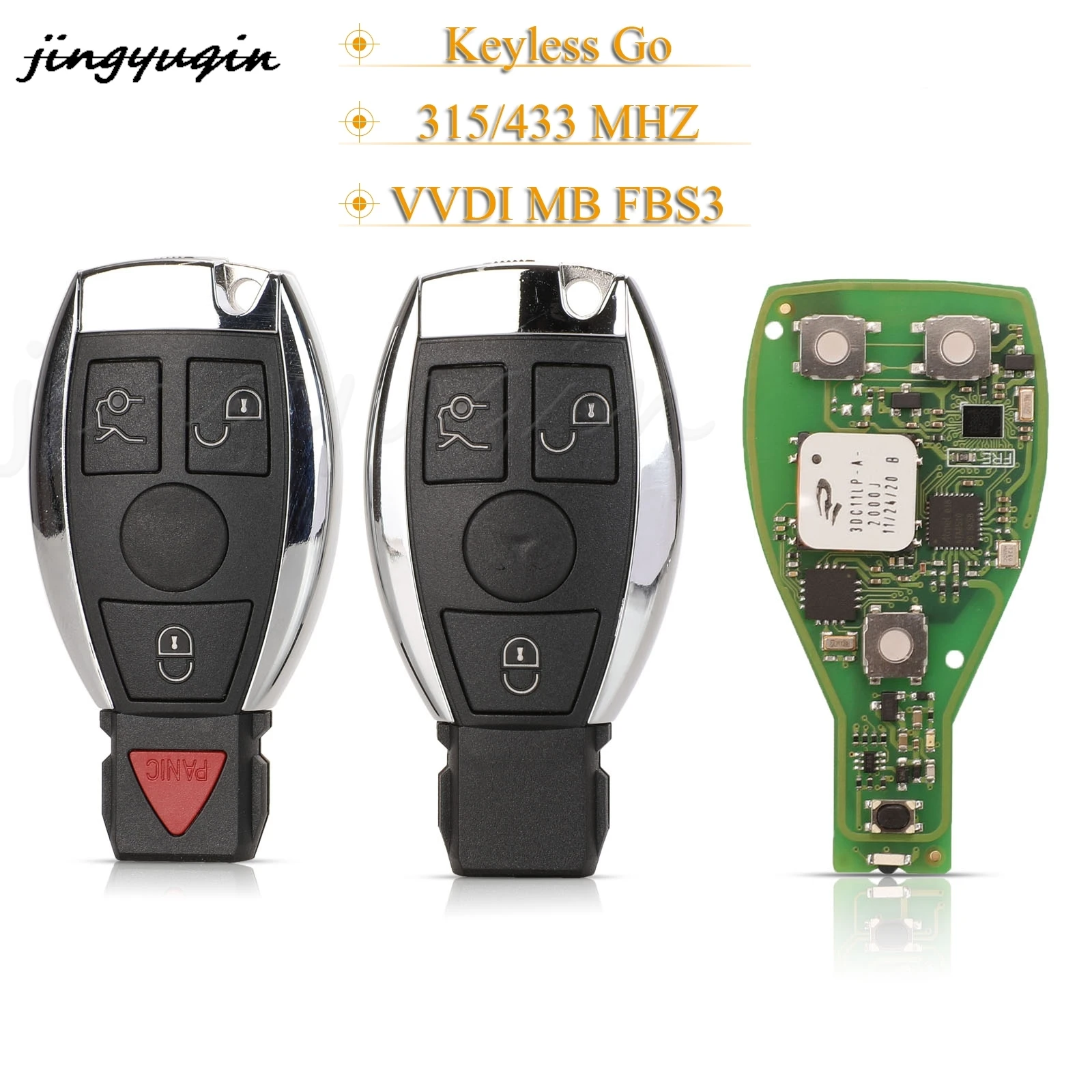 

Jingyuqin Xhorse VVDI MB FBS3 KeylessGo ключ 315/433 МГц для Benz W204 W207 W212 W164 W166 W221